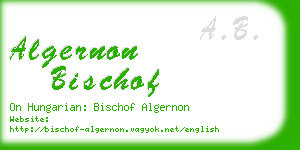 algernon bischof business card
